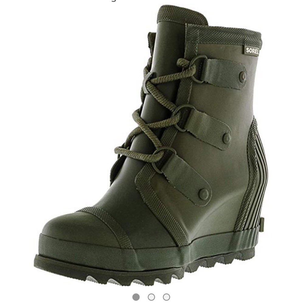 NEW SOREL Joan wedge rain boots - Picture 2 of 5